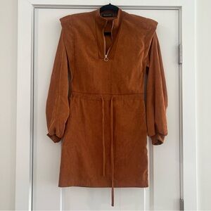 Tan Corduroy Pretty Little Thing Dress